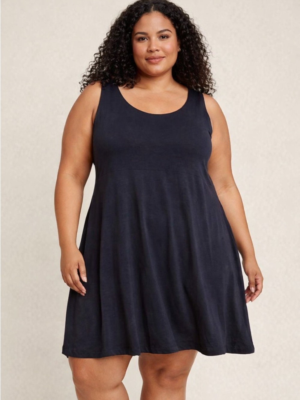 Athleta black tank swing dress